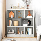 Tangkula 8-Cube Bookshelf, 39.5”L Floor Bookcase with 2 Anti-Tipping Kits, Freestanding Storage Organizer, 4-Tier Display Shelf for Home, Office & Dorms, Natural/White (White, 8-Cube)