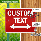 Custom Arrow,Custom Directional Sign, Two way Arrow,24x30 Inches, 3M EGP Reflective, Rust Free .080 Aluminum, Fade Resistant, Made in USA by My Sign Center