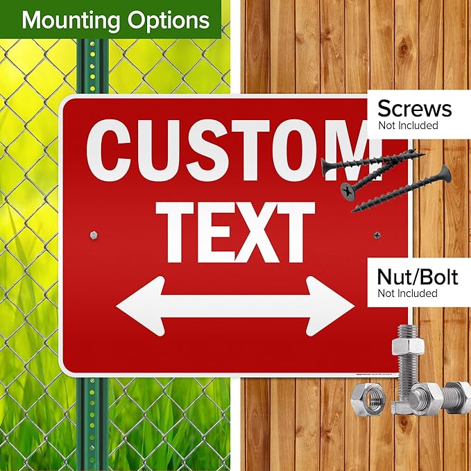 Custom Arrow,Custom Directional Sign, Two way Arrow,24x30 Inches, 3M EGP Reflective, Rust Free .080 Aluminum, Fade Resistant, Made in USA by My Sign Center