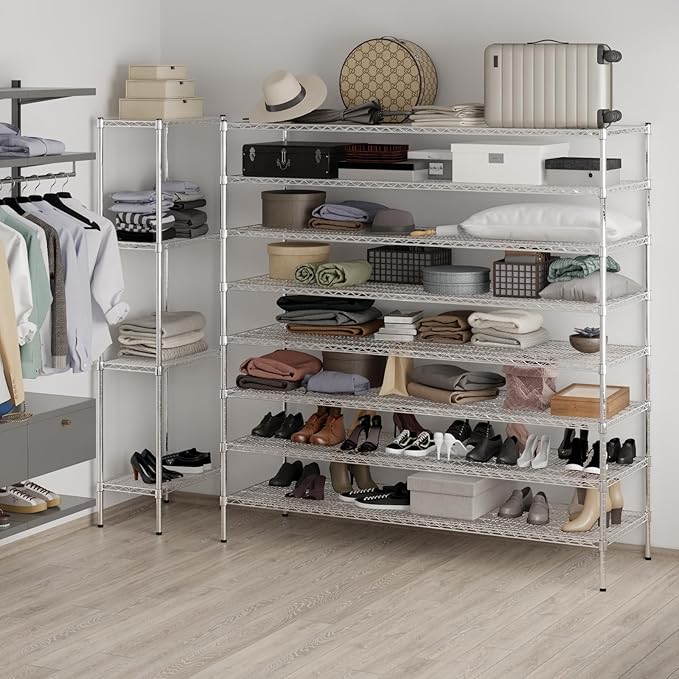 Regal Altair 24" Deep x 72" Wide x 74" Height Wire Shelving Kit | 8-Tier | NSF Commercial Storage Rack Unit
