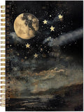 BitKan Celestial Hardcover Spiral Notebooks - Gothic Witchy Mystical Dreamy Sky Journals, Aesthetic Vintage Galaxy Theme Journal Gifts for Girls/Students/Worker/Writers