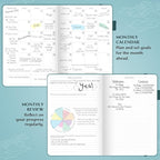 Legend Planner – Weekly & Monthly Life Planner to Hit Your Goals & Live Happier. Organizer Notebook & Productivity Journal. A5 (Dark Teal)