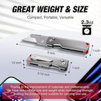 FLISSA Advanced Titanium Utility Knife, CNC Unibody, Lightweight All Metal Folding Box Cutter, Quick Change Blade Razor Knife,Ideal Gifts for Men Women, with 10 Extra Blades