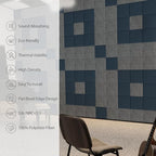 Amantech 12 Pack Acoustic Panels Self Adhesive Sound Proof Foam, High Density Sound Acoustic Panel, 12X12X0.4 Inch Square Panels in Home, Office, Reccording Room, Studio,and more(Dark Blue)