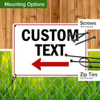 Custom Arrow,Custom Directional Sign, Left Arrow,10x14 Inches, 55 mil thick HDPE (high density polyethylene), Made in USA by My Sign Center