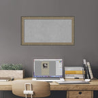 Amanti Art Silver Framed Magnetic Board 14x26 Small Vision Board for use with Magnets, 100% Metal Sheet to Display Items as Office Decor or for Home Organization in mudroom, Kitchen or Kids Room