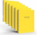 Custom Spiral Notebook Journals with a Yellow Colored Cover - 6 Pack of 8.5" x 11" – College Ruled, Hard Cover, 50 Sheets Per Book – For Journaling, Office, School Supplies, etc.