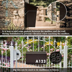 Dalmbox Wall-Mount Mailbox Large Mailbox for Post Rust-Proof Galvanized Steel Box for Outside or Townhouse Horizontal Style, Bronze, 15.7” x 4.3” x 9.4”