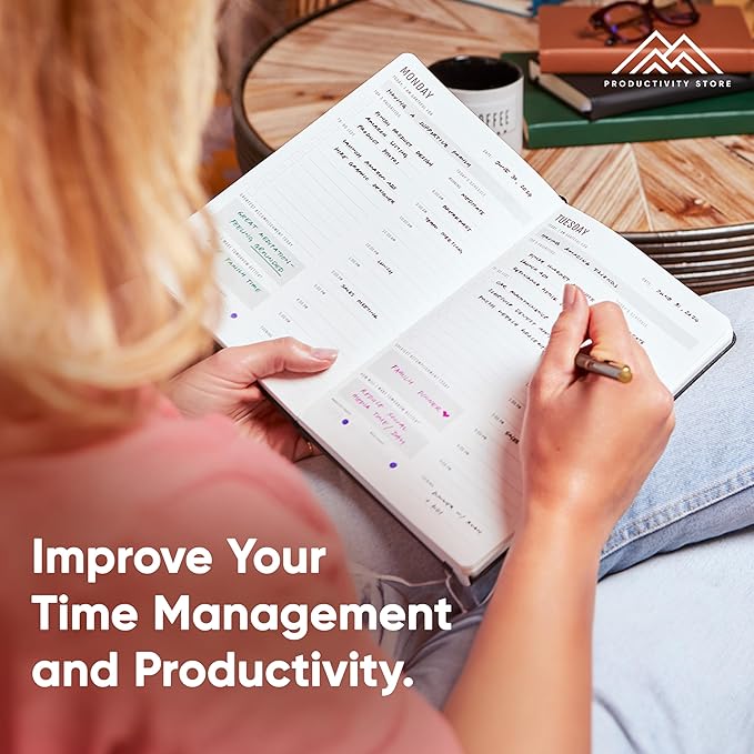 Daily Planner 2026 (5" x 8") - The Ultimate Daily Workflow Planner with Hourly Schedule & Task List to Achieve Your Goals by PRODUCTIVITY STORE (A5, Blue)