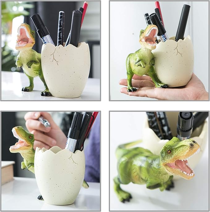 Banllis Dinosaur Pen Holder for Desk, Pencil Holder, Cute Fashion Desk Organizers and Accessories, Office Supplies Idea Gift for Women and Kids