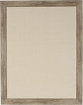 DesignOvation Beatrice Framed Linen Fabric Pinboard, 23x29, Rustic Brown
