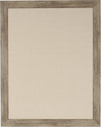 DesignOvation Beatrice Framed Linen Fabric Pinboard, 23x29, Rustic Brown