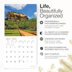 RED EMBER Wonders of the World 2026 Wall Calendar 12 Months | 12" x 24" Open | Thick & Sturdy Paper | Holiday Gift | Nature Calendar 2026