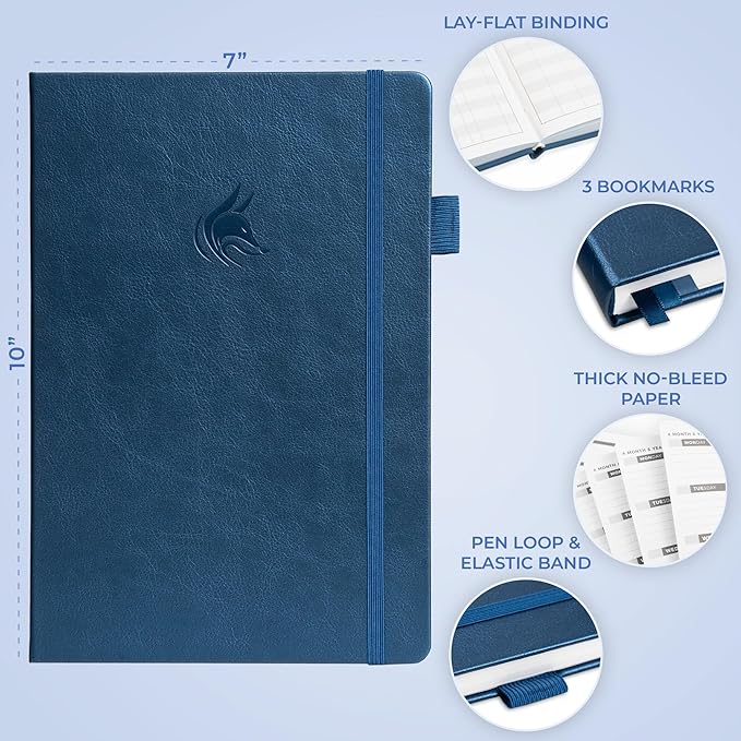 Clever Fox Planner Large – Undated Weekly & Monthly Planner for Productivity, Time Management & Goals – Organizer Journal – 7x10” (Mystic Blue)