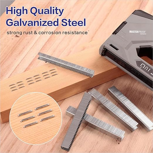 HW HAMWOO 20 Guage Galvanized T/50 Staples,5 Sizes Assorted Size Project Pack for Staple Gun or T-50 Stapler (1/4"+5/16"+3/8"+1/2"+9/16",6000 pcs)