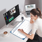 Gannyfer Desk Calendar 2026 with Desktop Mat, Simplified Large 22" x 17" Desktop Pad Calendar, 18 Month Desk Calendar 2026-2027, Use Now to Feb 2027, Office Supplies Perfect for Home School and Office - Blue