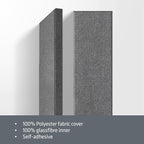 UMIACOUSTICS 2 PCS Fiberglass Acoustic Panels, 48x12x2 Inches Sound Absorbing Panels, Sound Proof Panels for Studios, Office, Home Theater. (Heather)