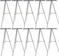 U.S. Art Supply 66" High Boardroom Black Aluminum Flip Chart Easel & Presentation Stand (10 Pack) - Adjustable Floor/Tabletop, Portable Tripod, Holds 25 lbs., for Chart Paper, Poster Boards, & Pads