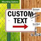 Custom Arrow Directional Sign, Right Arrow, 18x24 Inches, Rust Free .063 Aluminum, Fade Resistant, Made in USA by My Sign Center