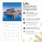 RED EMBER Beautiful Places 2026 Wall Calendar 12 Month | 12" x 24" Open | Thick & Sturdy Paper | Holiday Gift | Travel Calendar 2026