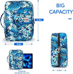 YOUSHARES 300 Slots Color Pencil Case - Pen Case Organizer with Handy Wrap & Zipper, Multilayer Holder for Prismacolor Colored Pencils & Gel Pen (Waves)