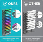 samstar 2 Pack 16 Tier Wall File Organizer Hanging Wall File Holder Wall Mount Paper Folder Organizer, Magazine Rack, Pack of 2
