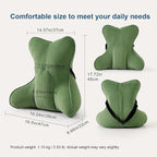 Ailuteie Lumbar Support Pillow(Pat. Pend) for Lower Back Pain Relief – Multi-Functional Ergonomic Lumbar Cushion, Reading Pillow for Office Chair, Car Seat & Sofa,Olive Green
