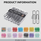 NEEWAY Colorful Large Paper Clips, 2 Inch Jumbo Paper Clips, 150 Count, 3 Pack of 50 (Black)