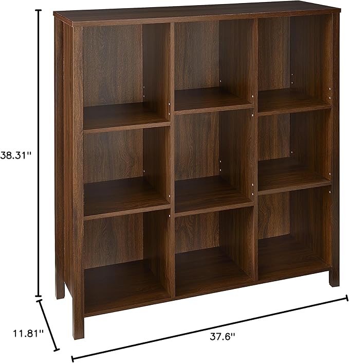 ClosetMaid 16057 Premium Adjustable 9-Cube Organizer, Dark Chestnut
