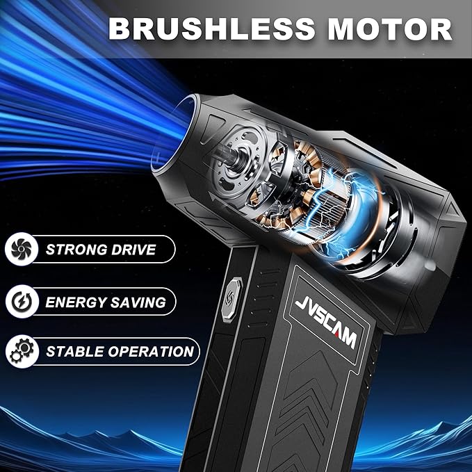 Compressed Air Duster - 180,000 RPM Electric Air Duster - with Brushless Motor, 3-Gear Adjustable Air Duster - for Keyboard, PC, Car, Air Bed, and Home Cleaning (X11)