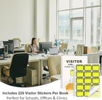 2 Pack of Visitor Badges Registry Log with Carbon Copy Protecting Privacy Pages Visitor Stickers 8.5x11 Inch Visitor Log Book School Church Business Pass Guest Book - 450 Badges 60 Memo Pages (2)