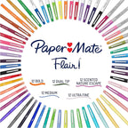 Paper Mate Flair Felt Tip Pens Ultimate Pack, Features 5 Different Types of Pens, Assorted Colors, 60 Count - Creative Fun, Classroom Essentials, Teacher Supplies, Arts & Crafts