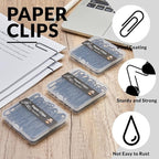NEEWAY Colorful Large Paper Clips, 2 Inch Jumbo Paper Clips, 150 Count, 3 Pack of 50 (Black)