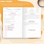 Clever Fox Self-Care Journal Pocket – Daily Reflection Notebook – Mental Health & Personal Development Planner, Meditation & Mood Log (Amber Yellow)
