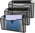 MINDEPOT Wall File Organizer,Hanging Wall Mounted File Folder Binder Holder Mail Organizer for Office,Home and School Supplies