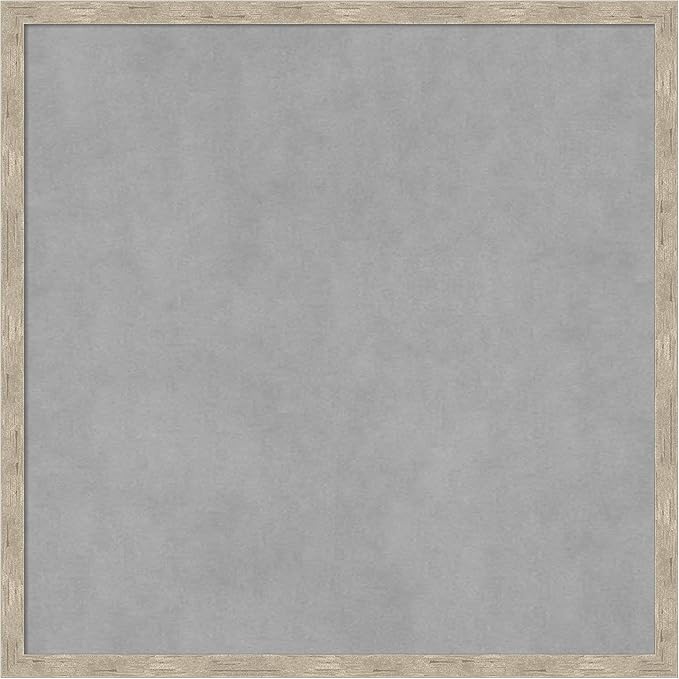 Amanti Art Silver Framed Magnetic Board 21x21 Medium Vision Board for use with Magnets, 100% Metal Sheet to Display Items as Office Decor or for Home Organization in mudroom, Kitchen or Kids Room