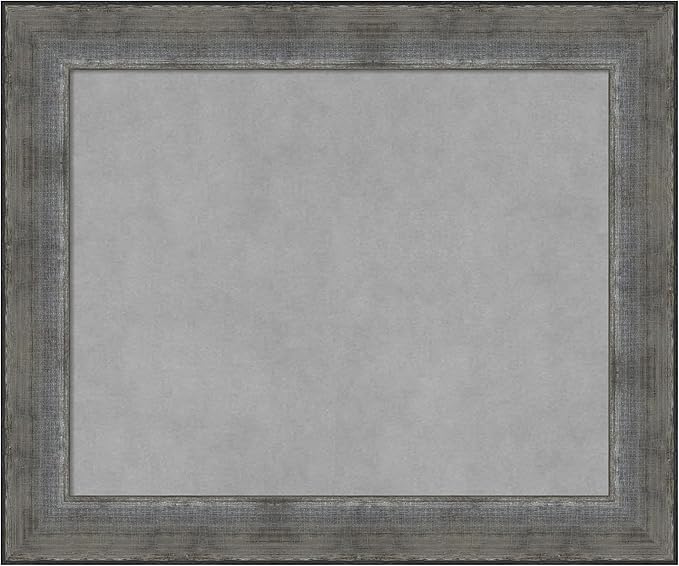 Amanti Art Silver Framed Magnetic Board 20x24 Small Vision Board for use with Magnets, 100% Metal Sheet to Display Items as Office Decor or for Home Organization in mudroom, Kitchen or Kids Room