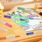 Affisure Permanent Markers, Ultra Fine Point Markers Set,16 Assorted Colors Work on Wood, Plastic, Paper, Metal, Stone, Glass for the Artist、Kids、Adult, 16 Count