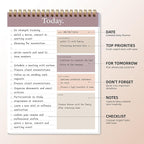 To Do List Notepad - Daily Planner Notepad Undated 52 Sheets Tear Off, 6.5" x 9.8" Checklist Productivity Organizer with Hourly Schedule for Tasks(3 Pack)