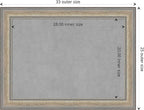 Amanti Art Silver Framed Magnetic Board 25x33 Medium Vision Board for use with Magnets, 100% Metal Sheet to Display Items as Office Decor or for Home Organization in mudroom, Kitchen or Kids Room