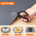 Shelf Liners for Kitchen Cabinets Non-Slip Drawer Liner Non Adhesive Cupboard Mat EVA Material Refrigerator Mats Fridge Liner Washable for Shoerack, Storage and Desks 23.6 x 78.7 Inches