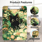 Luminzo Plastic Cute Clipboard Low-Profile Metal Clip, A4 Letter Size 9 x 12.5 in, 8.5 x 11 Paper Clip Board for Teachers, Nurses, Classroom,Cute Cat