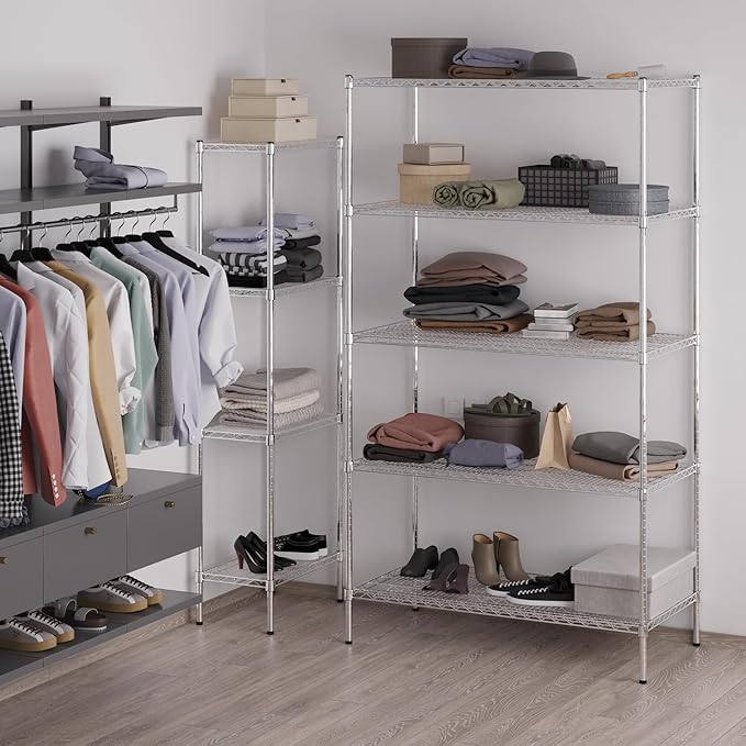 Regal Altair 24" Deep x 48" Wide x 86" Height Wire Shelving Kit | 5-Tier | NSF Commercial Storage Rack Unit