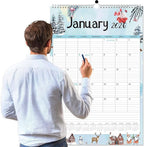 GuassLee Extra Large Wall Calendar 2026,36"x 24" Vertical Jumbo Hanging Wall Planner, 24-Month Aesthetic Large Calendar Jan. 2026 to Dec. 2027 with Thick Paper Watercolor Design for Easy Organizing