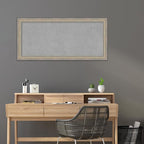 Amanti Art Silver Framed Magnetic Board 25x53 Oversize Vision Board for use with Magnets, 100% Metal Sheet to Display Items as Office Decor or for Home Organization in mudroom, Kitchen or Kids Room