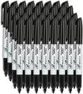 Buecs Permanent Markers, 80 Count Black Permanent Markers, Fine Point, Waterproof & Smear Proof Markers, Quick Drying, Office Supplies for School, Office, Home