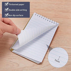 Thenshop 100 Pads Spiral Memo Pads Bulk 3 x 5 Inch Small Pocket Notepad Top Bound Lined 60 Sheets Mini Notebooks for School College Office Home Supplies (Multicolored)
