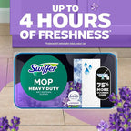 Swiffer Sweep and Mop Deluxe, Limited Edition Pink Wicked: for Good, 2-in-1 Floor Mopping and Sweeping Kit, 1 Sweeper Device, 5 Heavy Duty Dry Sweeping Cloths, 3 Heavy Duty Wet Mopping Cloths