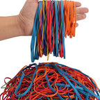 Rubber Bands Assorted Sizes Multicolor 0.5lbs 4 sizes large rubber bands heavy duty Elastic Bands for Office supplies size#117A,size#117B,size#8in,size(4-4/5" x 1/8")