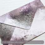Tuhangcc Stationary Paper Set Minimalism - Hand Blended Colors, 12 Envelopes (4x6 in) & 24 Lined Paper for Wedding Love Letters, Invitations, Anniversaries (Smoky Lavender)